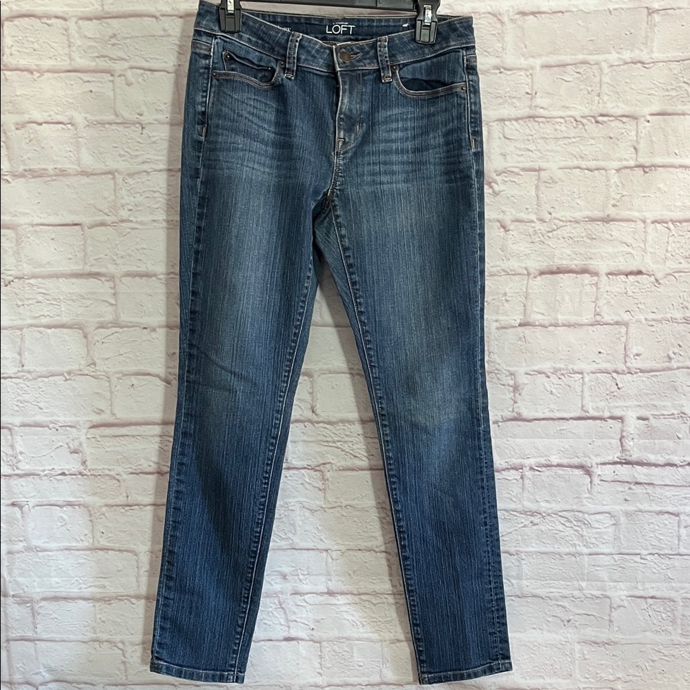LOFT Straight Leg Jeans in Medium Blue Wash